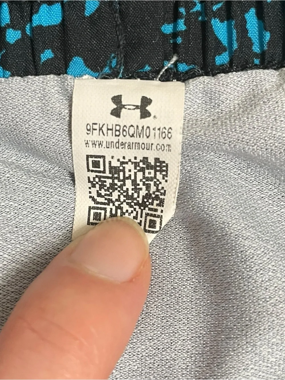 Under Armour Blue Printed Running Shorts Size M